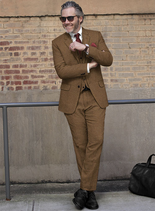 Royal Brown Heavy Tweed Suit - Click Image to Close