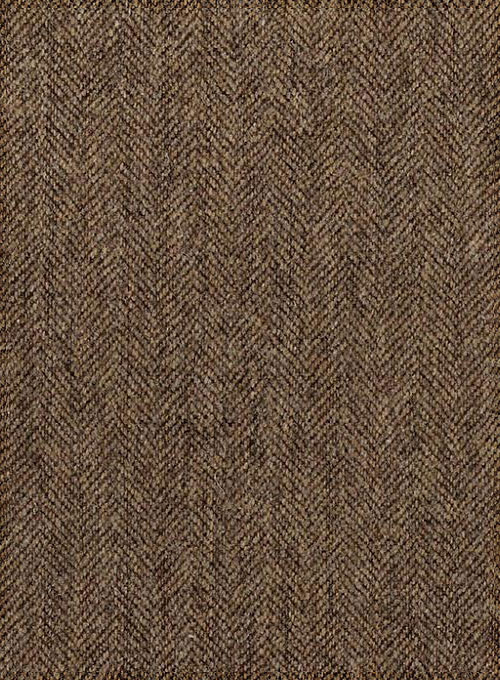 Rust Herringbone Tweed Pea Coat