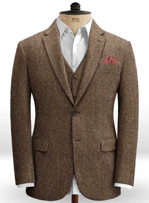Rust Herringbone Tweed Suit - Click Image to Close