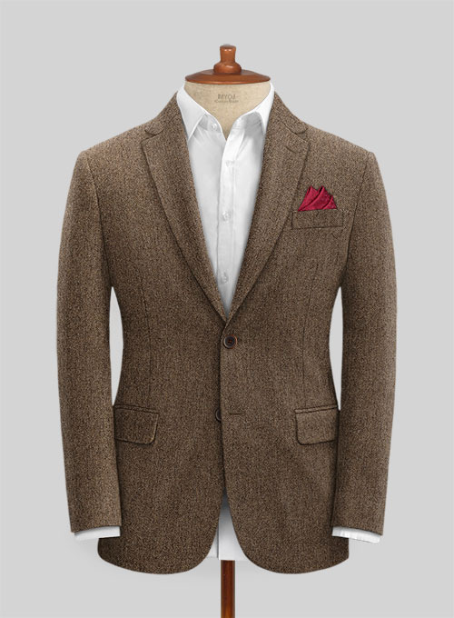 Rust Herringbone Tweed Suit