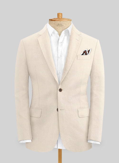 Safari Beige Cotton Linen Suit