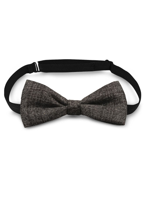 Tweed Bow - Saga Charcoal Feather