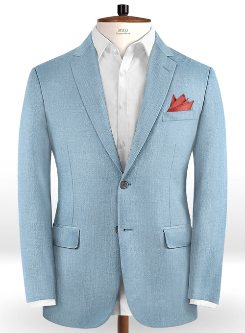 Scabal Antique Blue Wool Suit - Click Image to Close