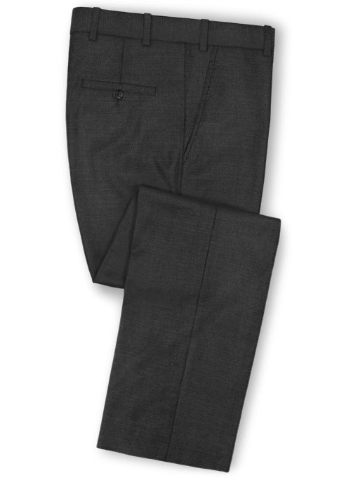 Scabal Carbon Black Wool Suit - Click Image to Close