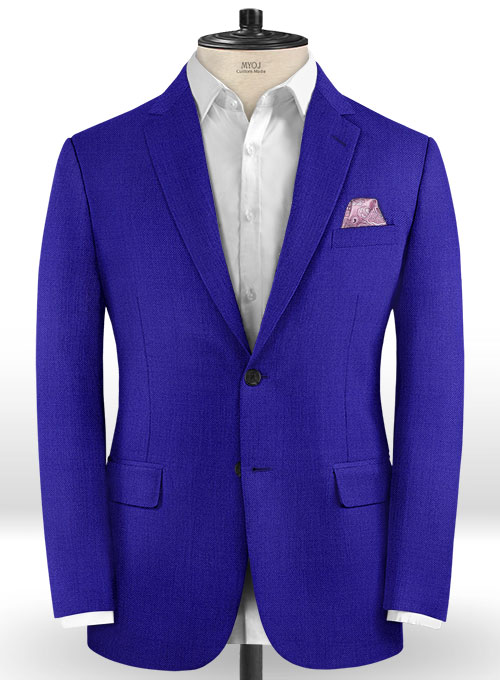 Scabal Cobalt Blue Wool Suit - Click Image to Close