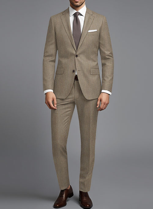 Scabal Crude Brown Wool Suit
