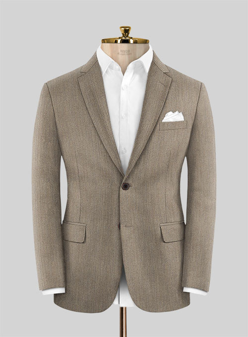 Scabal Crude Brown Wool Suit