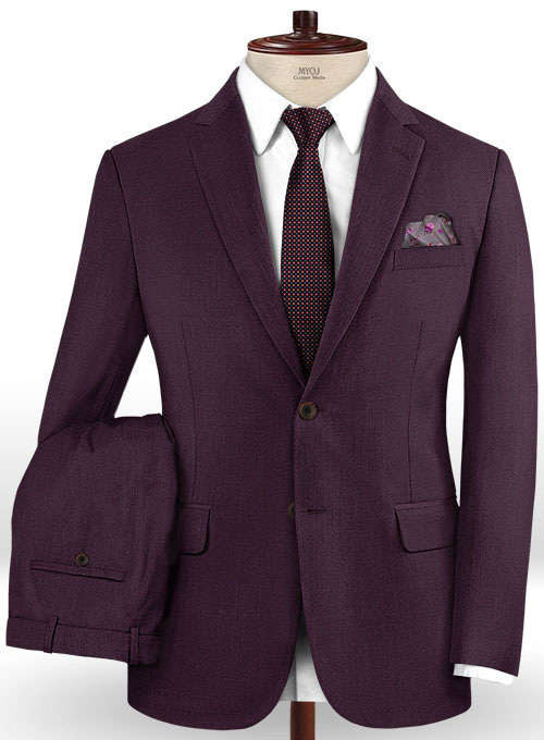 Scabal Dark Purple Wool Suit : Made To Measure Custom Jeans For Men ...