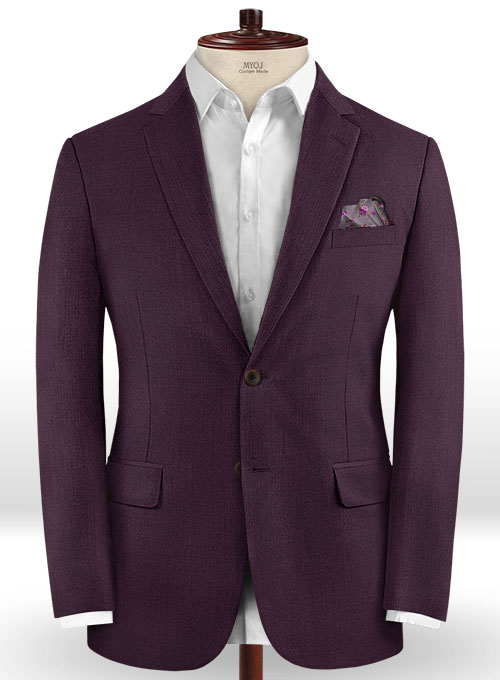 Scabal Dark Purple Wool Suit