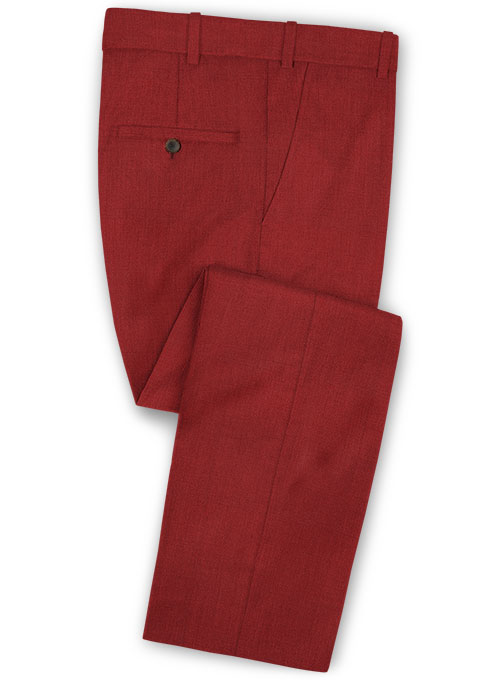 Scabal Ed Red Wool Suit - Click Image to Close