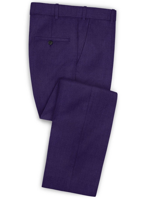 Scabal Eggplant Wool Suit - Click Image to Close