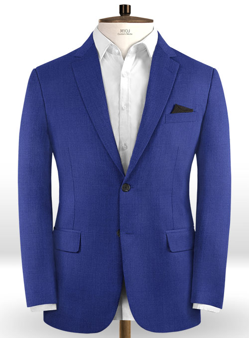 Scabal Egyptian Blue Wool Suit - Click Image to Close