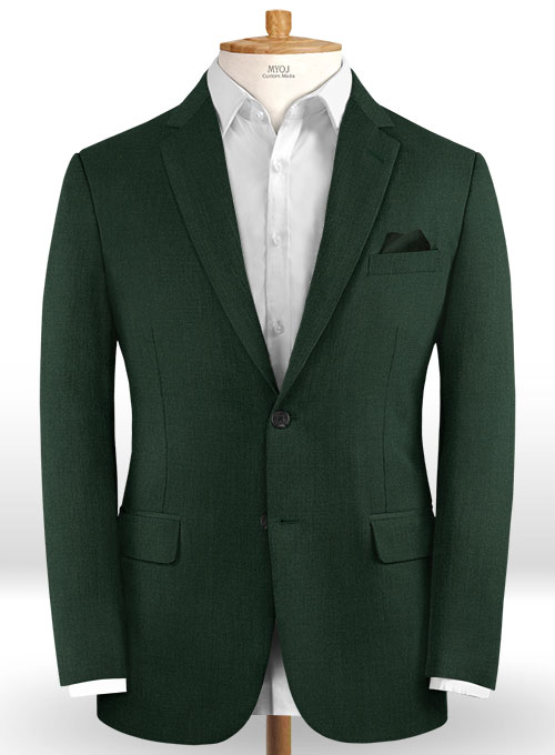 Scabal Forest Green Wool Suit