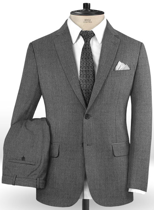 Scabal Graphite Gray Wool Suit