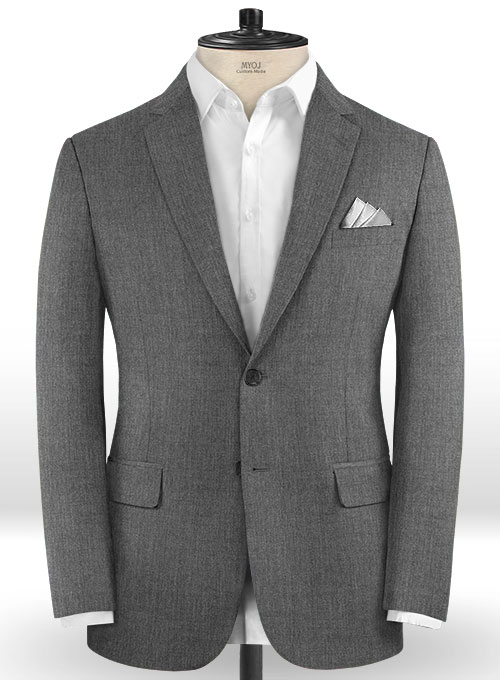Scabal Graphite Gray Wool Suit