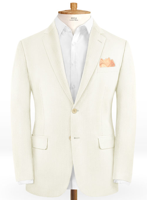 Scabal Ivory Wool Suit - Click Image to Close