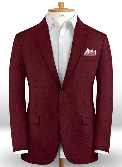 Scabal Maroon Wool Suit - Click Image to Close