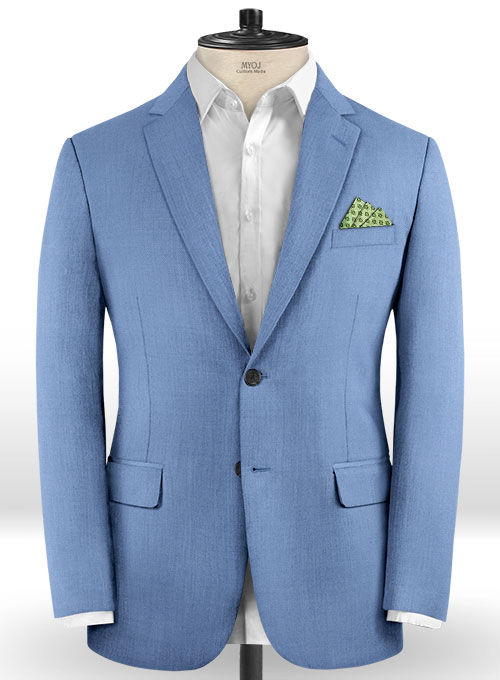 Scabal Metro Blue Wool Suit - Click Image to Close