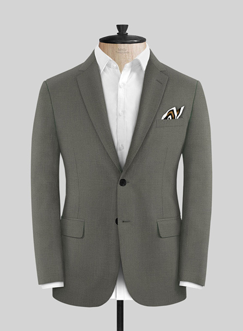 Scabal Olive Wool Suit - Click Image to Close