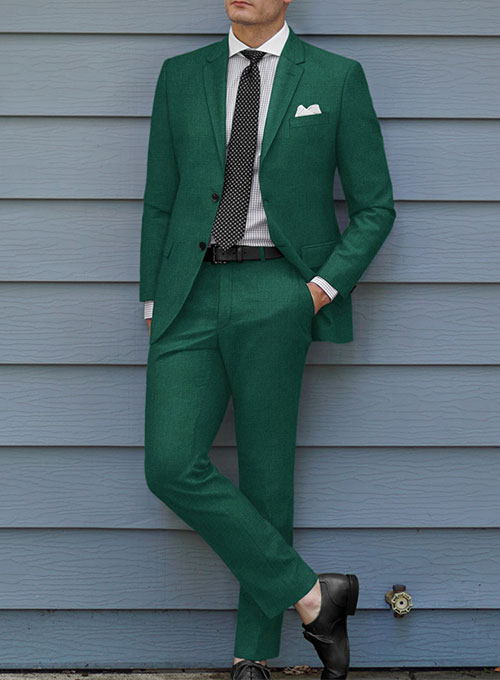 Scabal Oslo Green Wool Suit - Click Image to Close