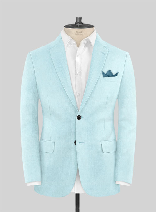 Scabal Pale Blue Wool Suit