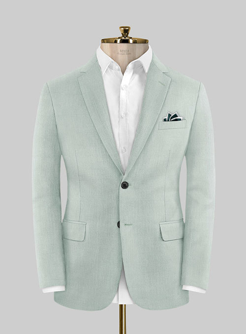 Scabal Pale Green Wool Suit