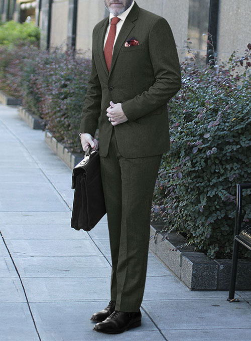 Scabal Seaweed Green Wool Suit