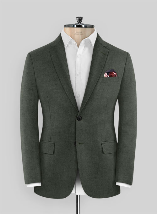 Scabal Seaweed Green Wool Suit - Click Image to Close