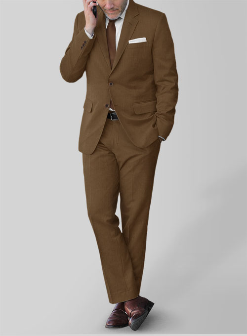 Scabal Sepia Brown Wool Suit