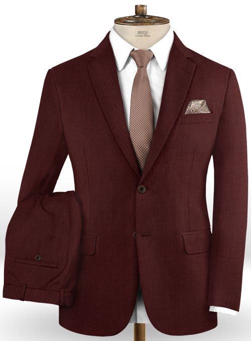 Scabal Wine Wool Suit : Made To Measure Custom Jeans For Men & Women ...