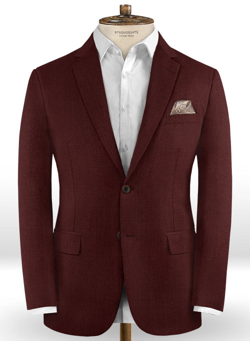Scabal Wine Wool Suit - Click Image to Close