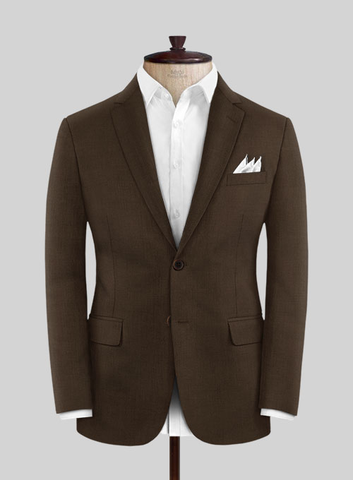 Scabal Brown Wool Suit - Click Image to Close