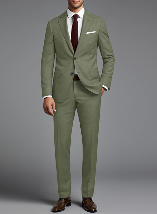 Scabal Fern Green Wool  Suit