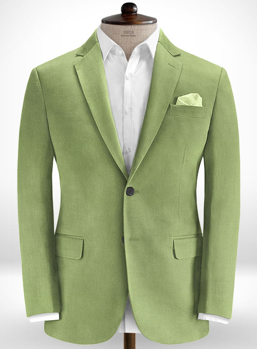 Sea Green Cotton Stretch Suit