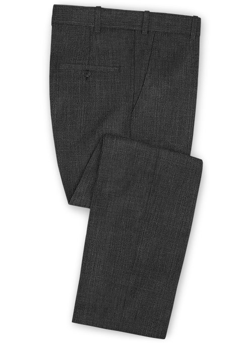 Sharkskin Charcoal Wool Suit