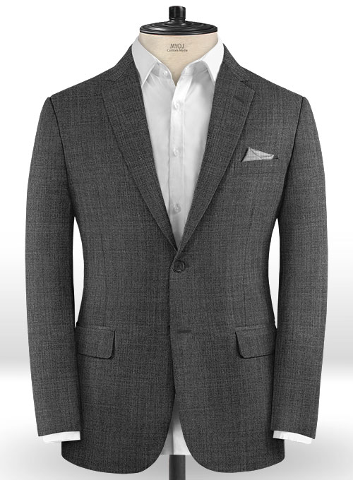 Sharkskin Gray Wool Suit