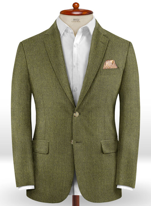 Slate Green Flannel Wool Suit