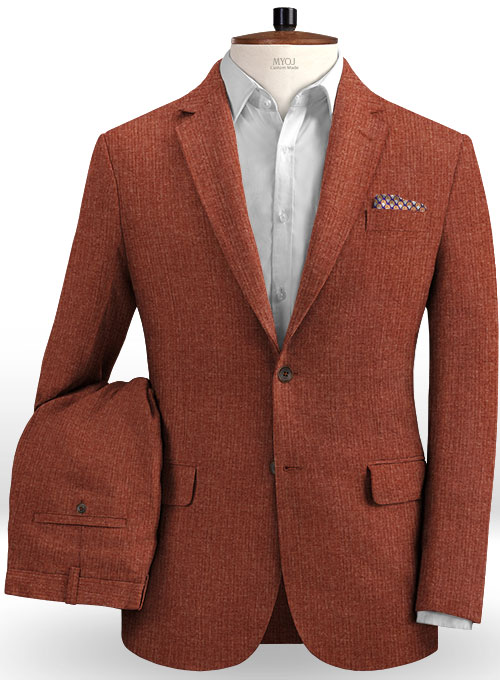 Solbiati Maroon Linen Suit