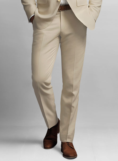 Sand Feather Cotton Canvas Stretch Suit - Click Image to Close