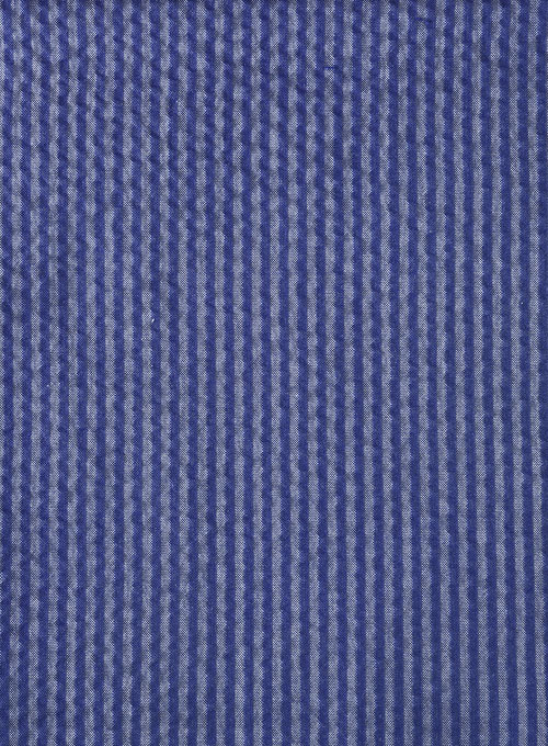 Striped Seersucker Fabric #114 – Blue - 858573