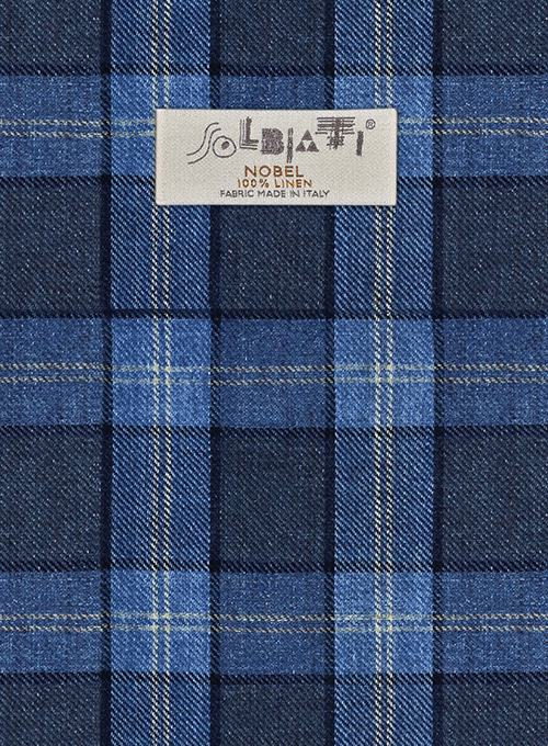 Solbiati Blue Glen Linen Suit - Click Image to Close