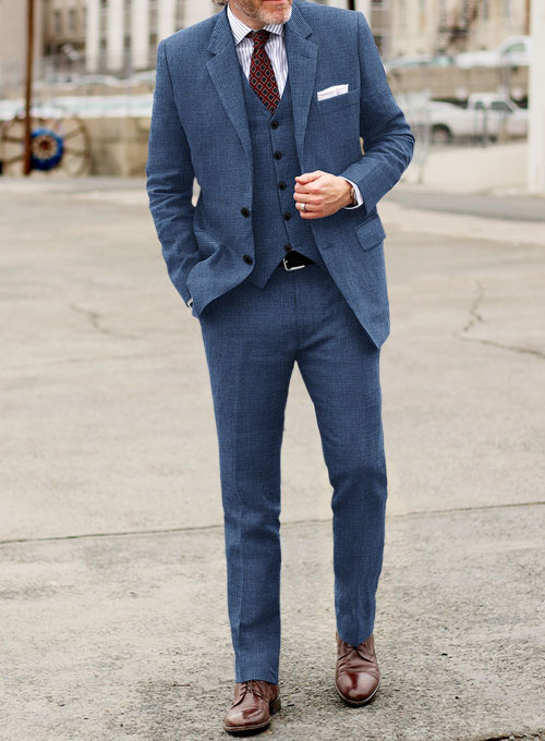 Solbiati Blue Prince Linen Suit