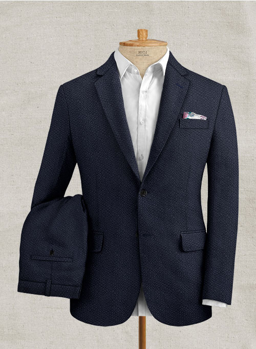 Solbiati Deep Blue Seersucker Suit