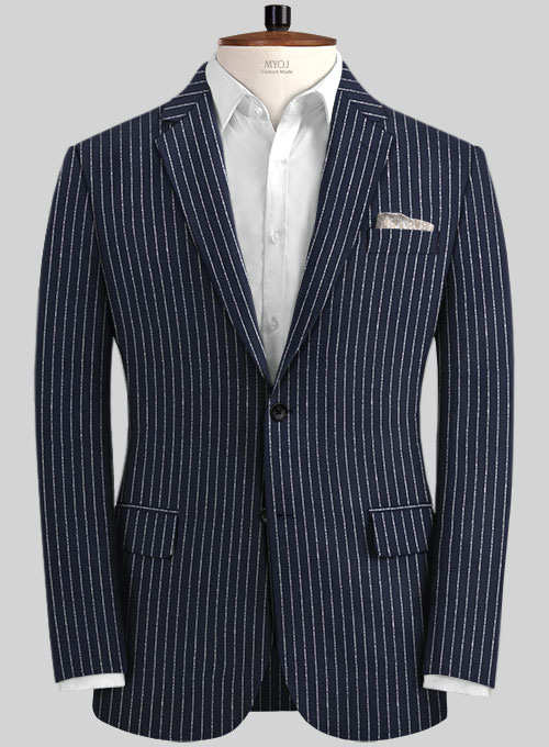 Dilness Slim-Fit Striped Suit Vest Blue | BOJONI