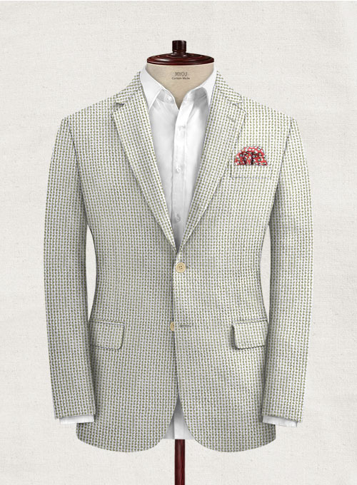 Solbiati Gingham Beige Seersucker Suit - Click Image to Close