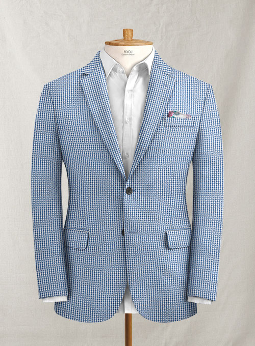 Solbiati Gingham Blue Seersucker Suit - Click Image to Close