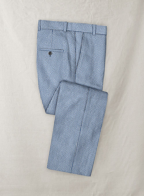 Solbiati Gingham Blue Seersucker Suit - Click Image to Close