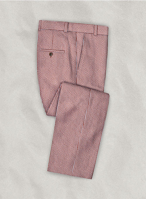 Solbiati Gingham Red Seersucker Suit - Click Image to Close