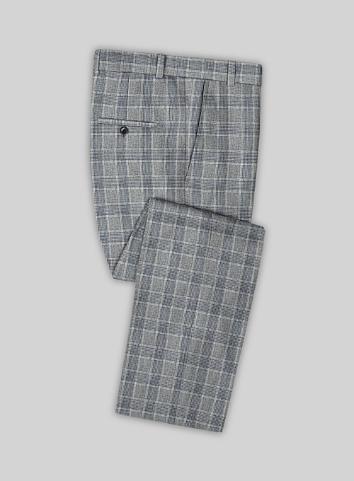 Solbiati Gray Checks Linen Suit