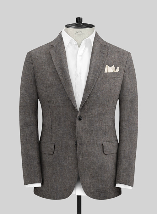 Solbiati Raw Brown Linen Suit - Click Image to Close